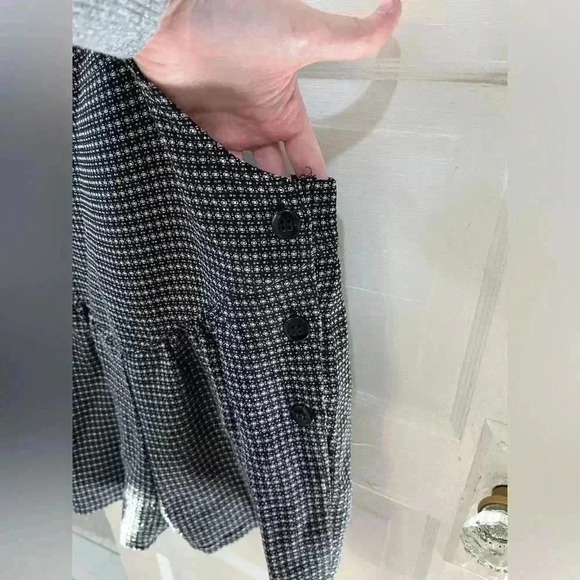 UO Urban Renewal Suspender Romper XS pinafore shorts black white overalls - Picture 4 of 8